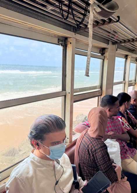 Rattle along Colombo's coastline on the short train ride to Pettah.