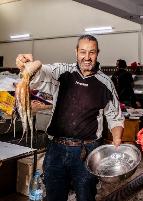 Start at Rabat's famed Central Fish Market