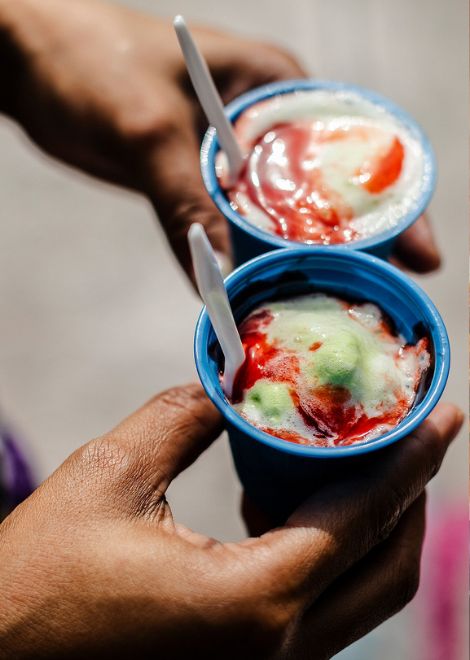 Tart sorbete de chamoy, the perfect palate cleanser