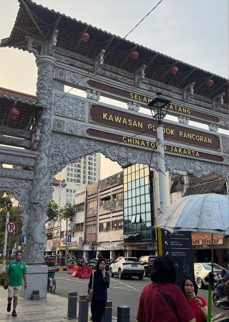 Meet beneath the iconic Glodok Gate in Jakarta's Chinatown.