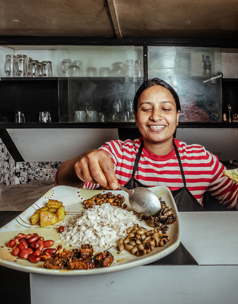 Newari speciality set at a local kitchen