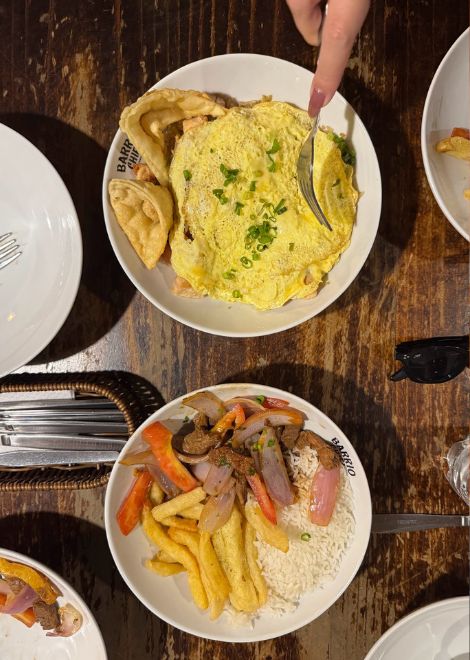 Old school Arequipeño chifa food like lomo saltado