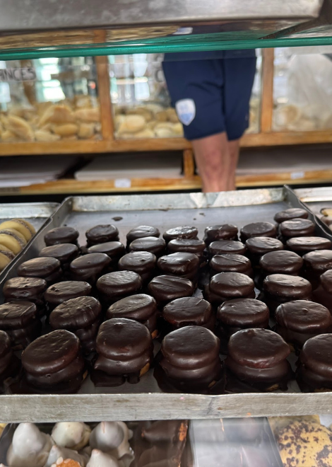 Hand-made alfajores with creamy dulce de leche