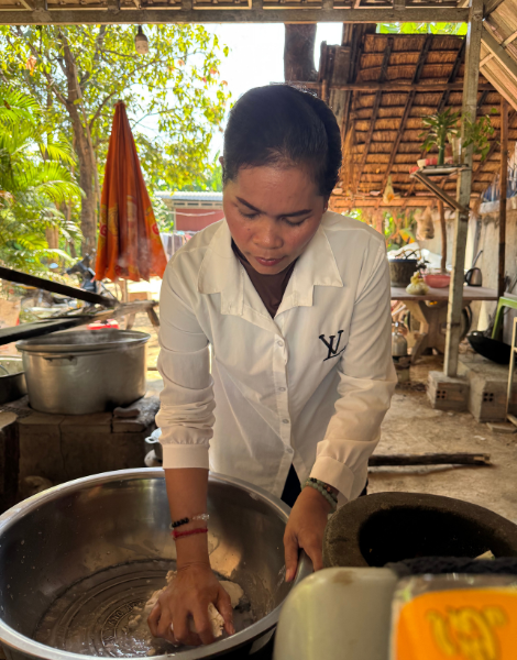 She hand-presses every Khmer strand, a rare tradition in a city of factory-made noodles