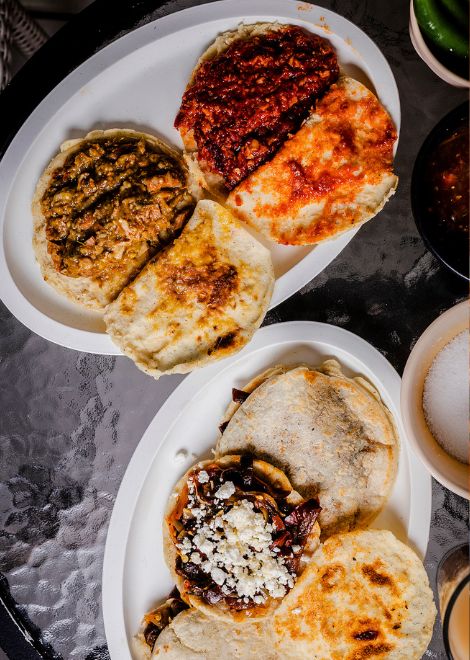 Tortilla filled with creamy rajas poblano