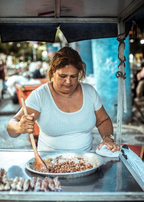 Watch traditional coquinho queimado being made by hand inside Mercado Popular Uruguaiana, one of Rio's busiest markets