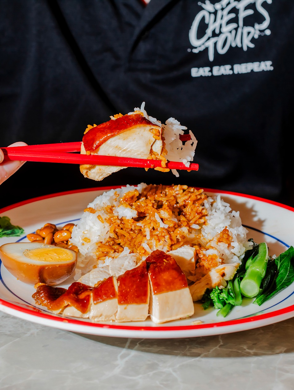 Try soya-sauce chicken rice at a branch of Hawker Chan - whose recipe got a Michelin star
