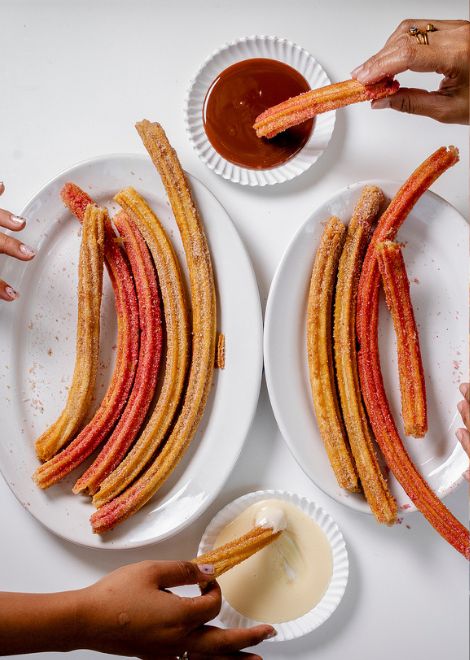 Freshly-fried churros