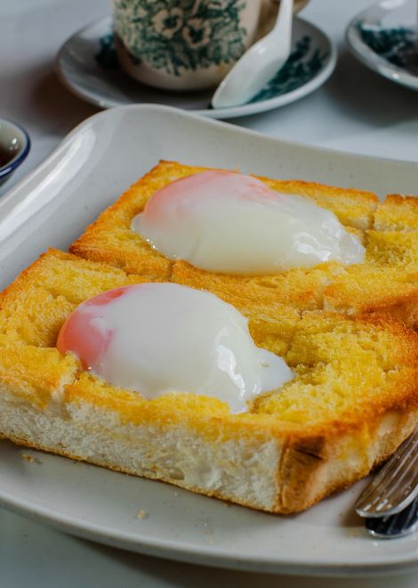 Kaya toast, half-boiled eggs, kai see hor fun and an old-world kopitiam.