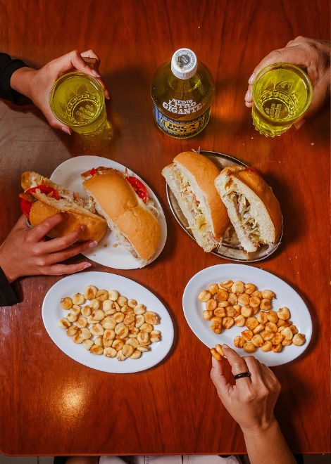 A classic butifarra washed down with an ice-cold Inca Kola