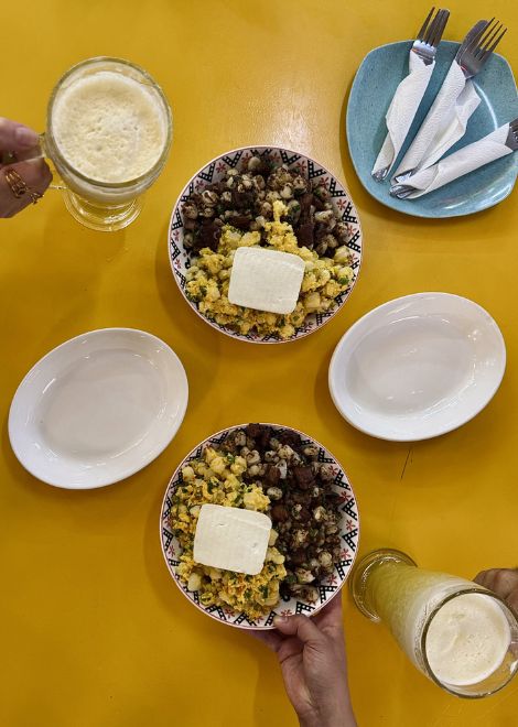 Mote mixto, mixed corn dishes