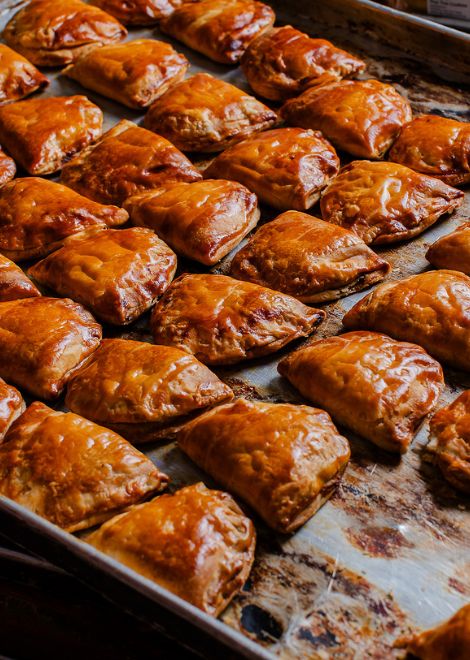 Buttery kaya puffs with a sweet coconut centre.