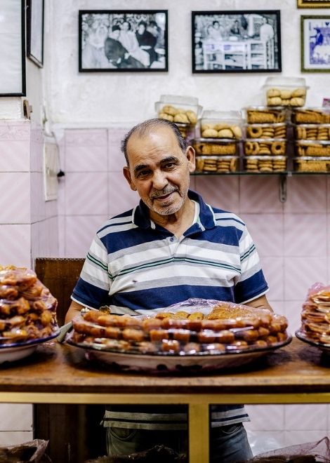 A historic pastry shop in the Tangier medina