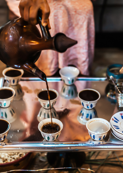 Buna, roasted coffee Ethiopian-style