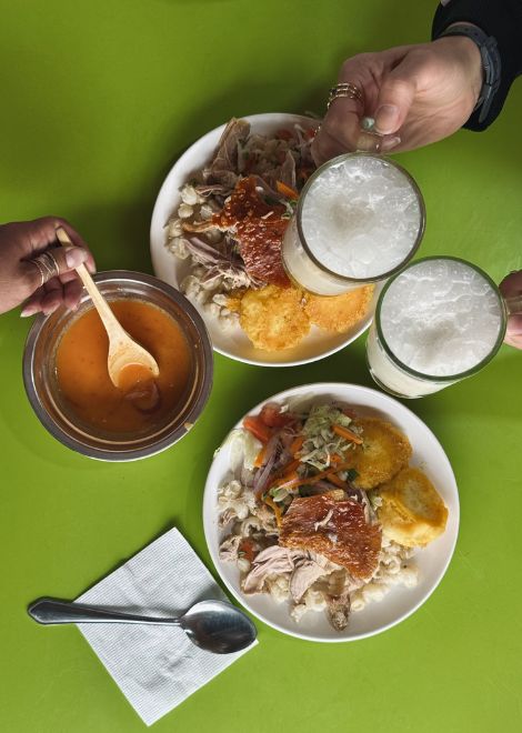 Hornado, Ecuadorian roasted pork with Andean fried potatoes