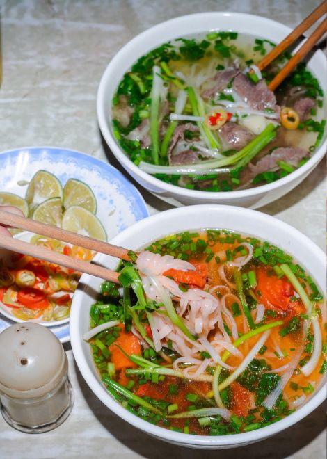 A steaming bowl of Hanoi's favourite midnight comfort food.