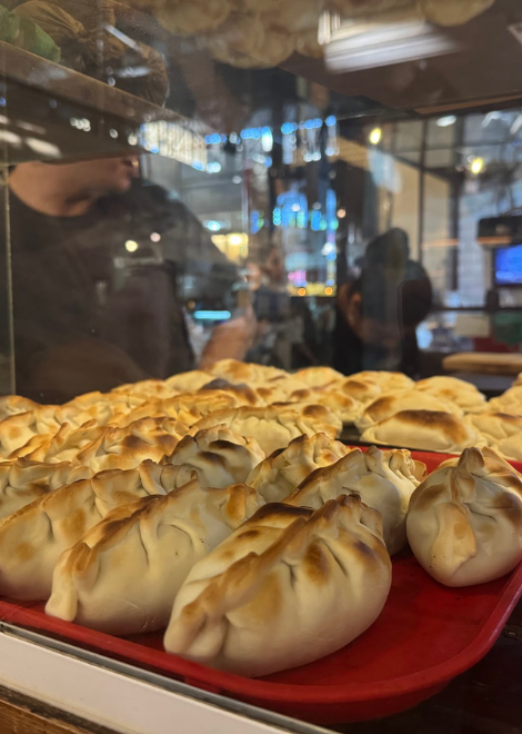 Classic baked empanada carne and empanada onion and cheese