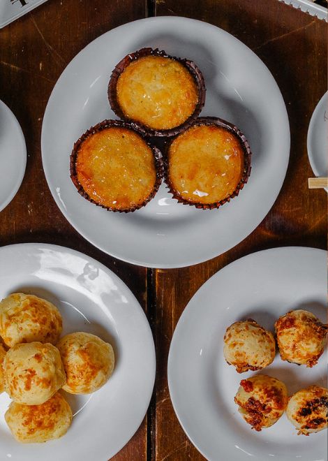 Freshly baked pão de queijo, a staple of everyday life in Brazil