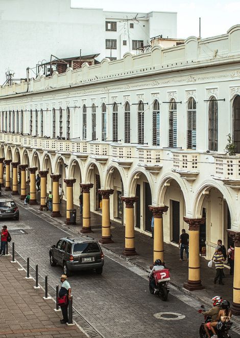 The historic streets of San Salvador. 