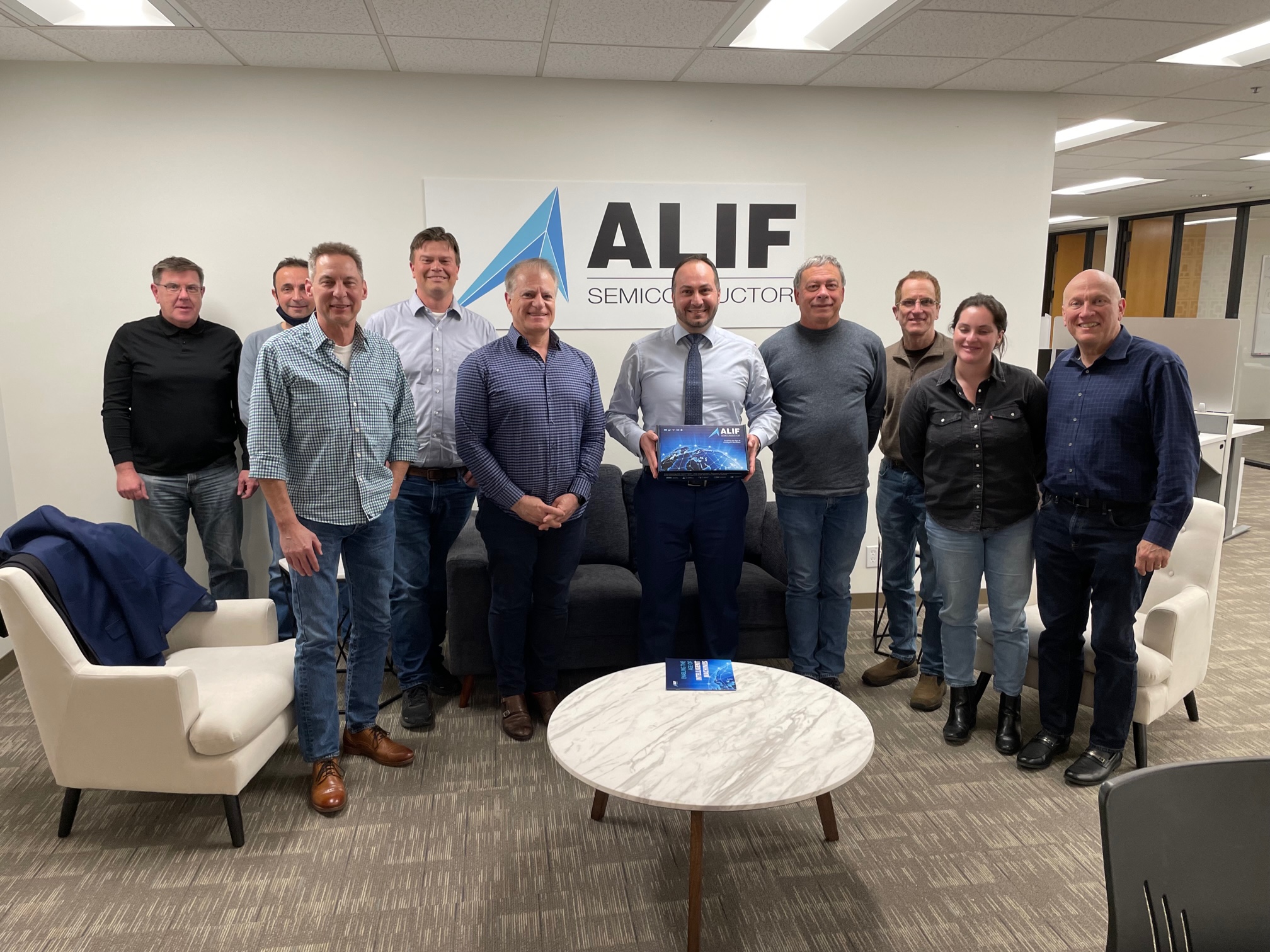 OQ and Alif Teams in Alif's Pleasanton office - California where the MoU was signed and OQ received its development kit
