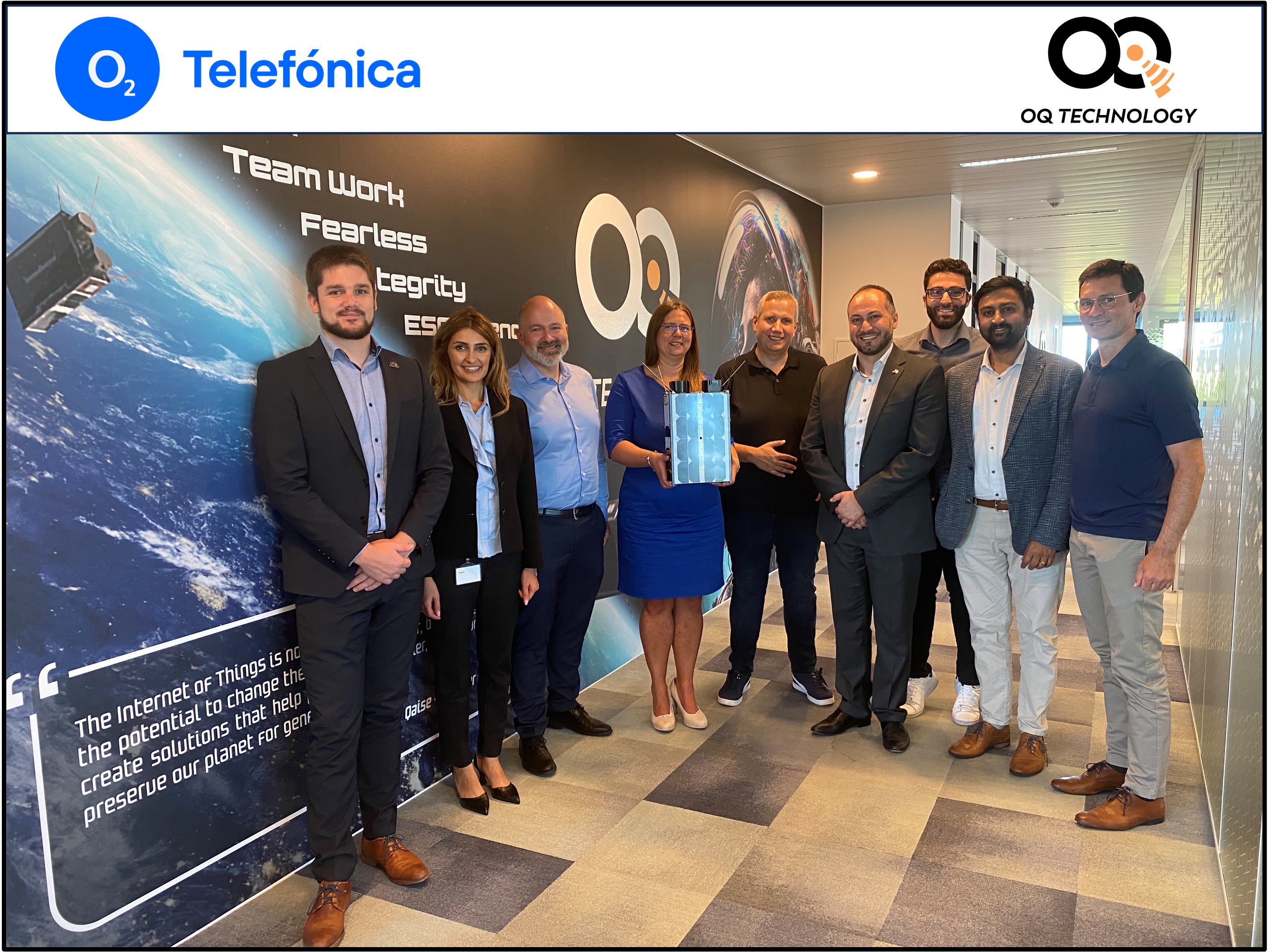 OQ & Telefonica teams during their visit to OQ control center in Luxembourg 