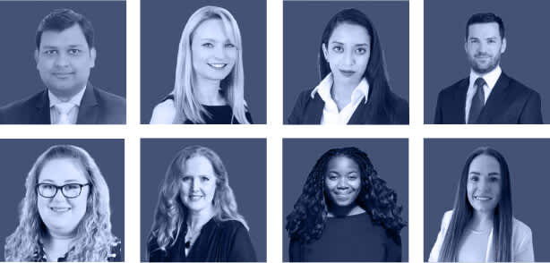 A photo montage of some Co-op family solicitors in business attire