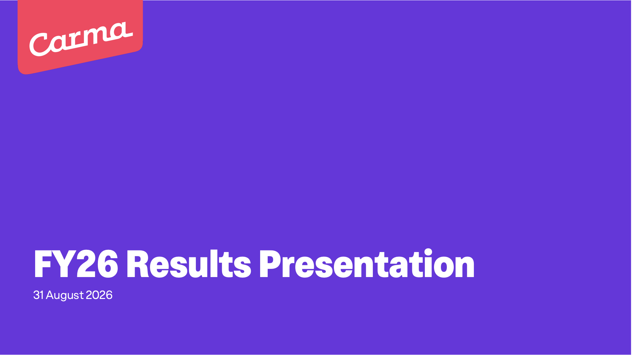 FY26 Results Presentation