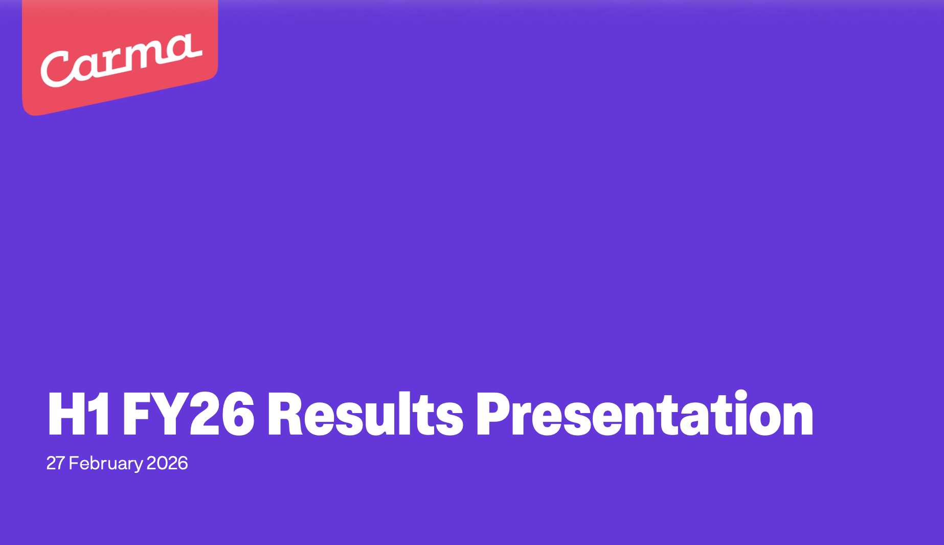 H1 FY26 Results Presentation