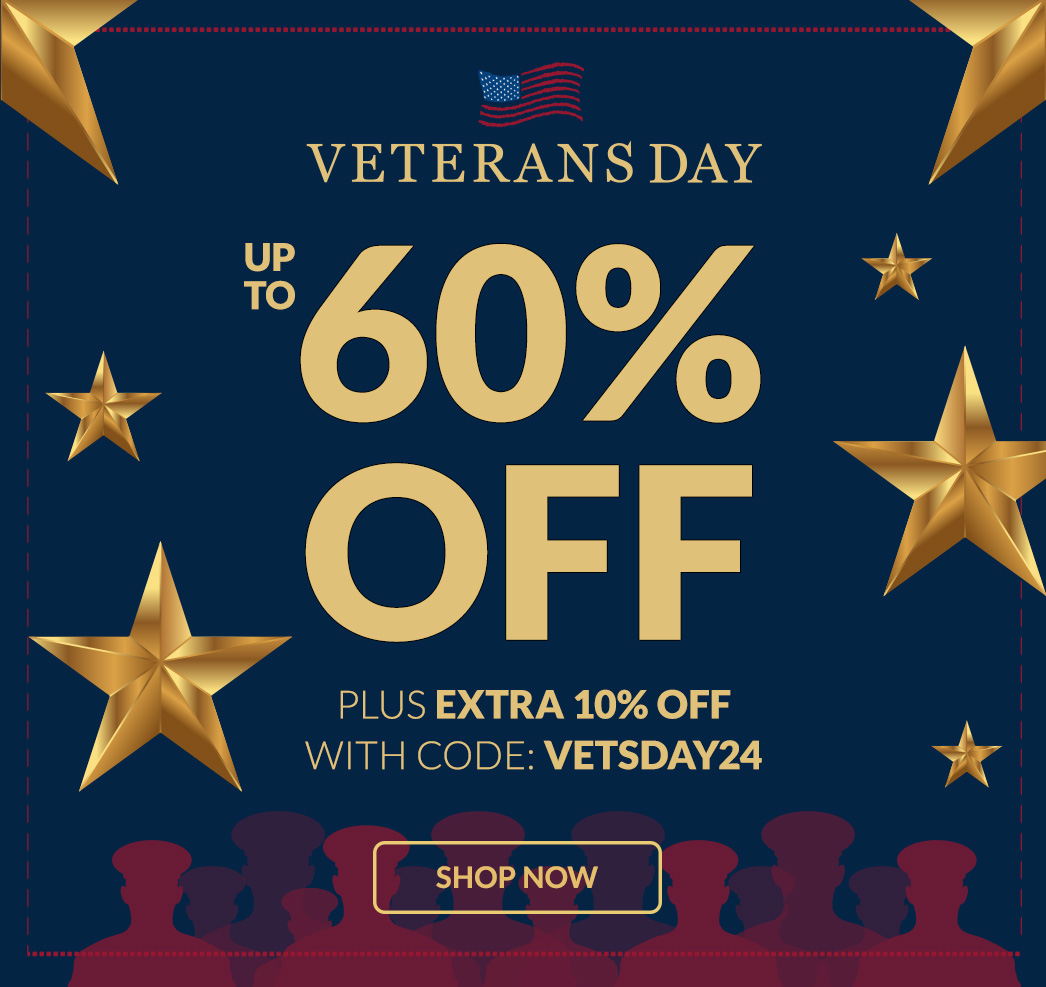 Veterans Day up to 60% off plus extra 10% off with code VETSDAY24