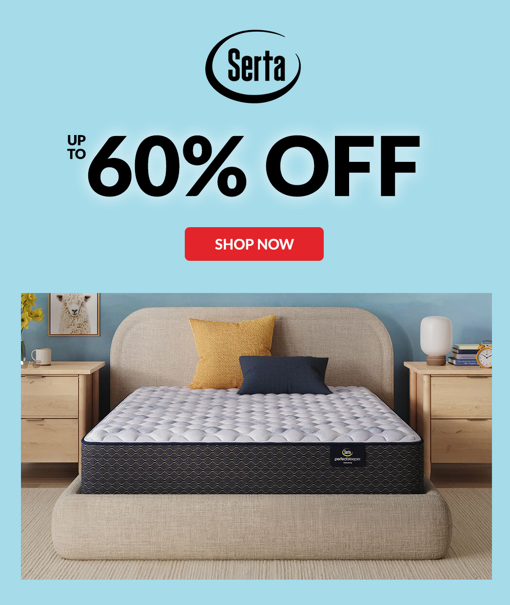 Serta up to 60% Off