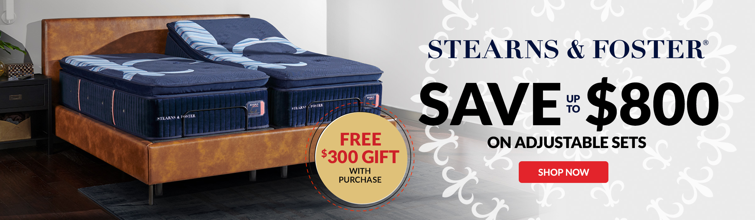 Stearns & Foster Save up to $800 on adjustable sets