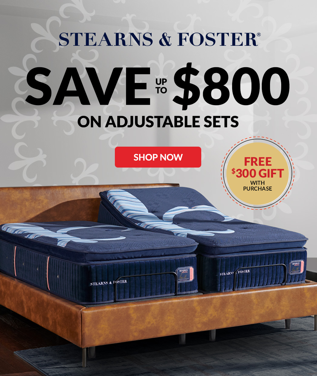 Stearns & Foster Save up to $800 on adjustable sets