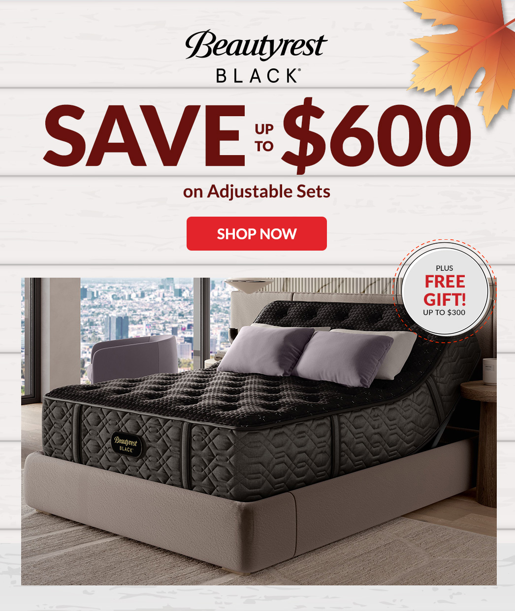 Beautyrest Black Save up to $600 on Adjustable Sets