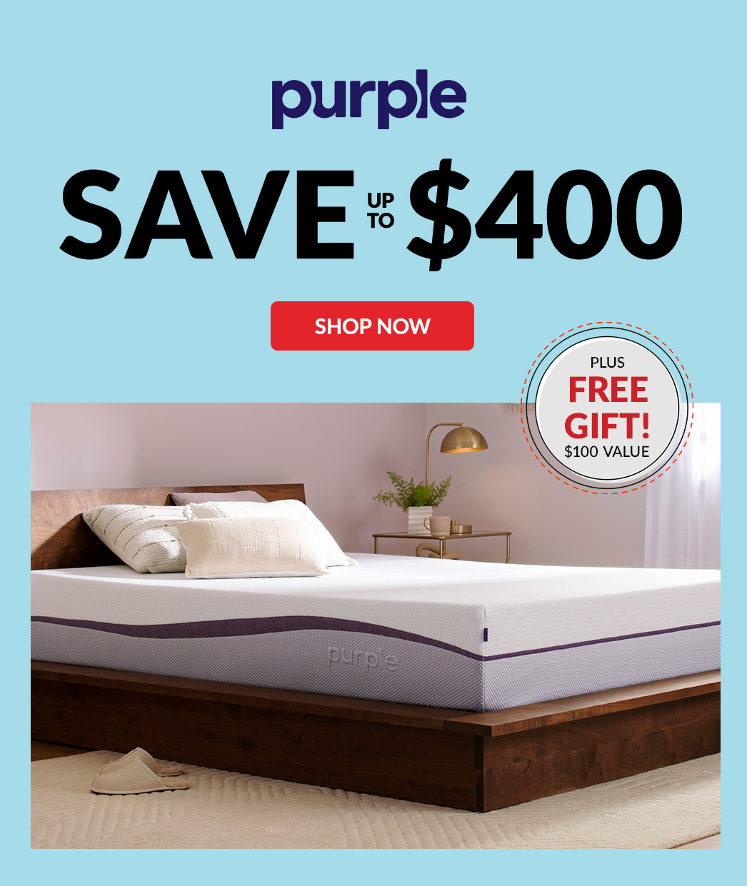 Purple save up to $400