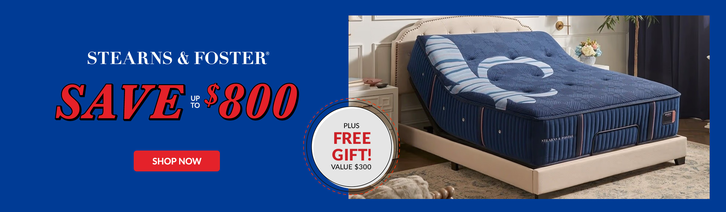 Save up to $800 on Stearns and Foster