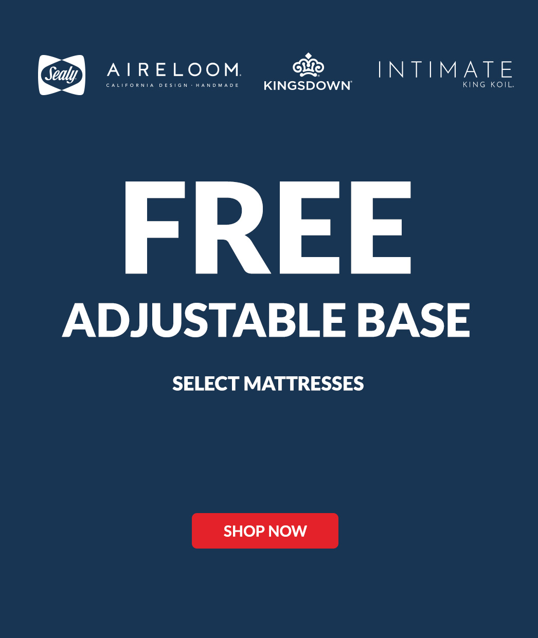 Free Adjustable Base Select Mattresses