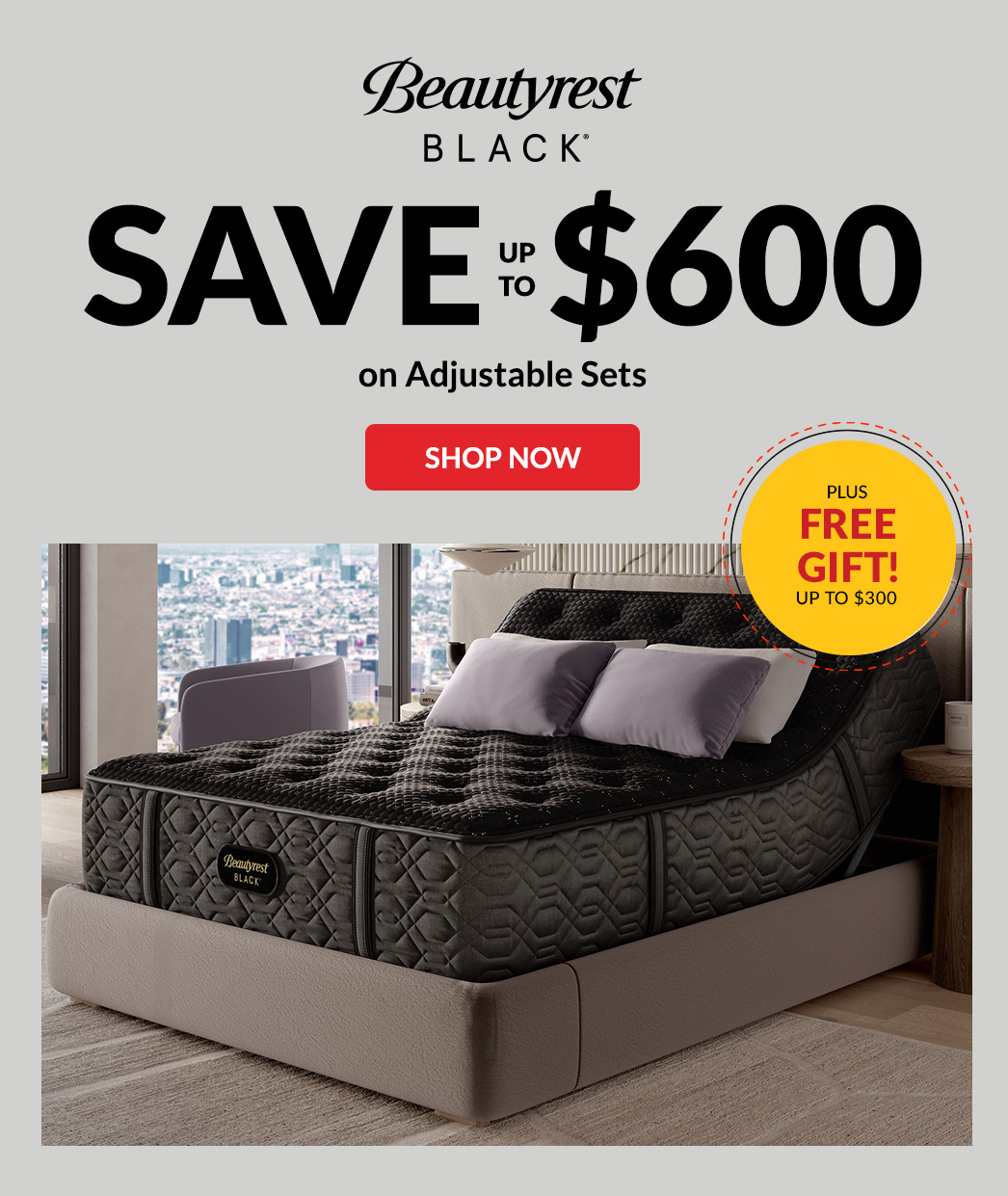 Beautyrest Black Save up to $600 on adjustable sets