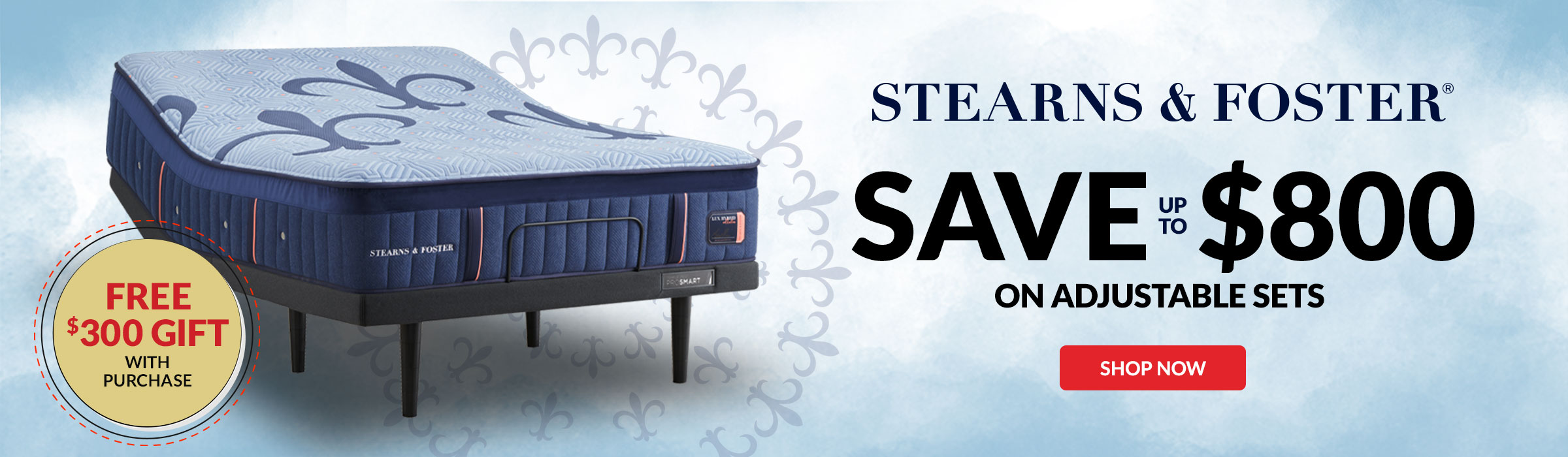 Stearns & Foster save up to $800 on adjustable sets