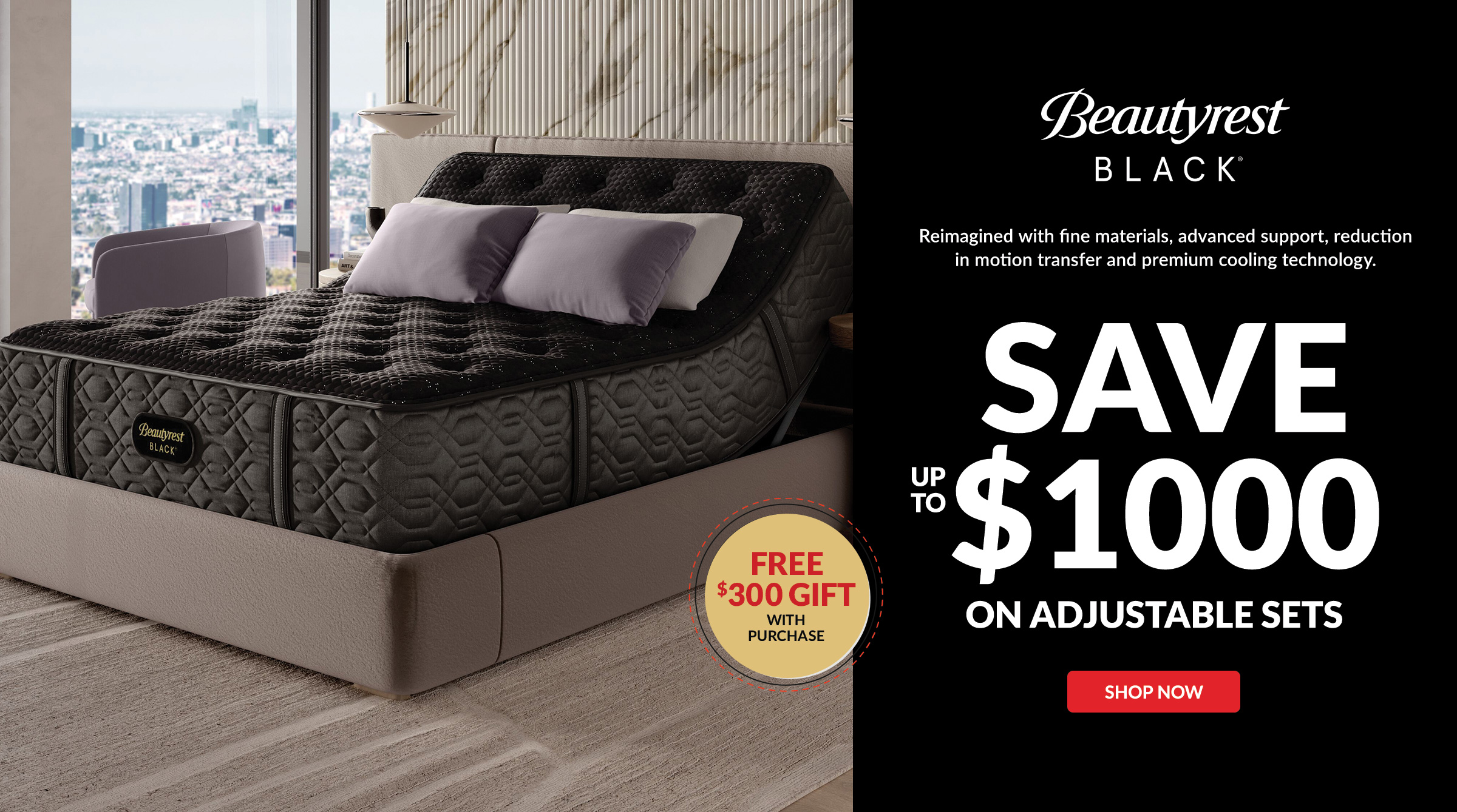 Beautyrest Black Save up to $1000 on adjustable sets