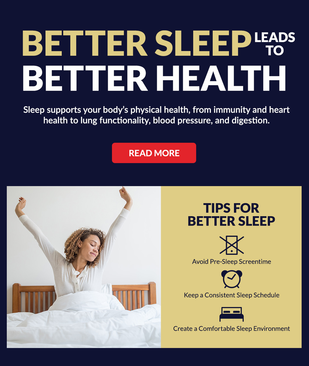 Better Sleep leads to Better Health