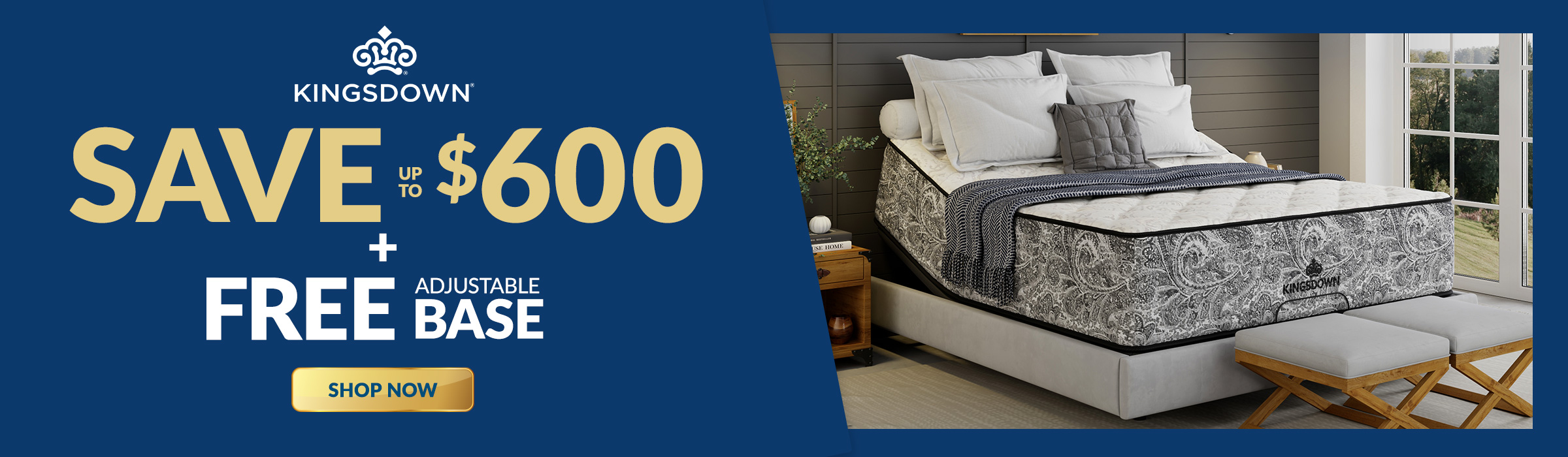 Kingsdown save up to $600 plus Free Adjustable Base