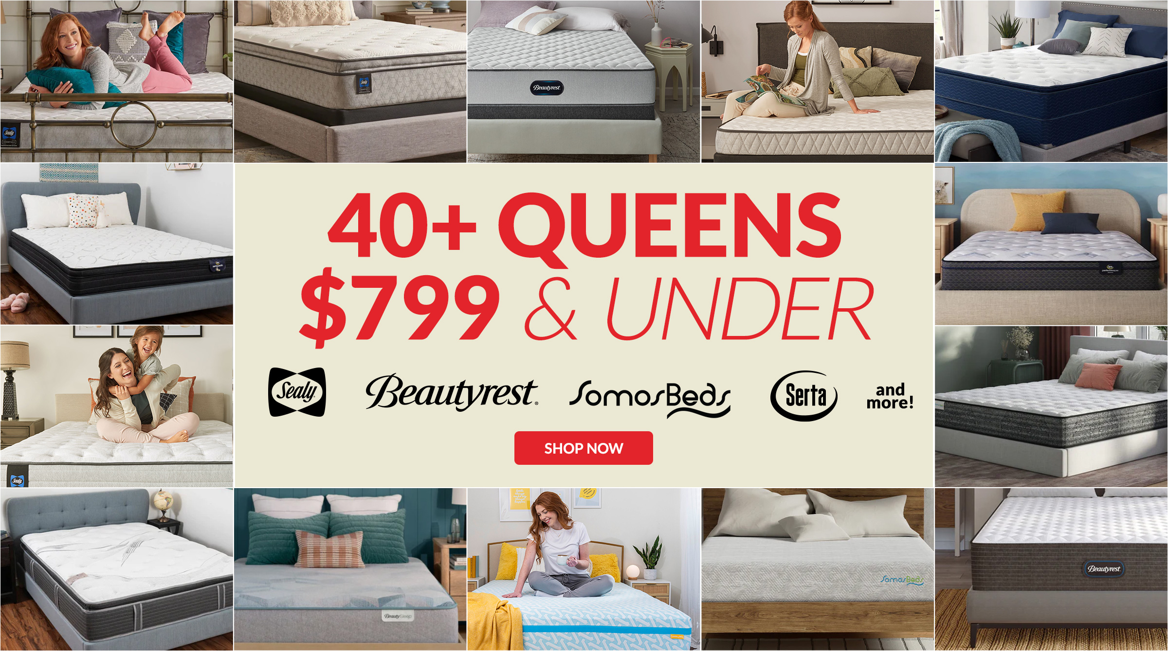 40+ queens $799 and under