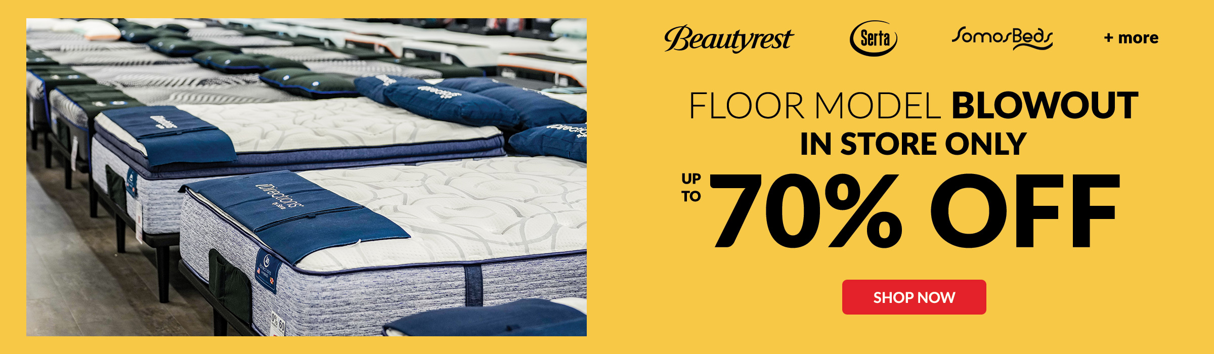 Floor Model Blowout up to 70% Off In Store Only