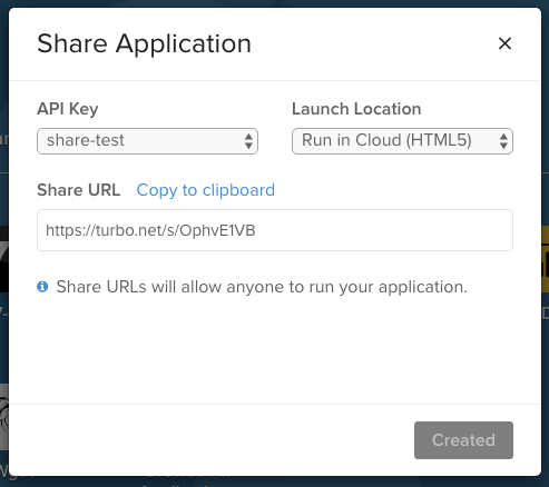 Create share link