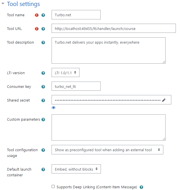 Moodle AdminConfig