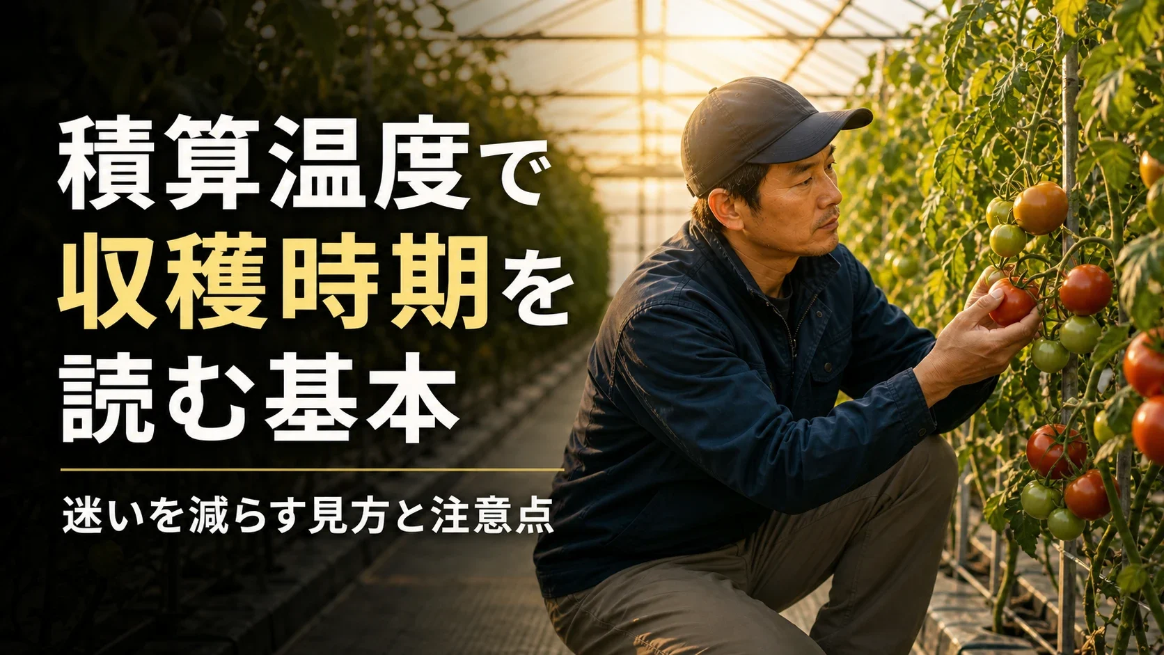 Slug: accumulated-temperature-harvest-timing-basics / hero image / 16:9 / title-in-image / webp / no site-name text