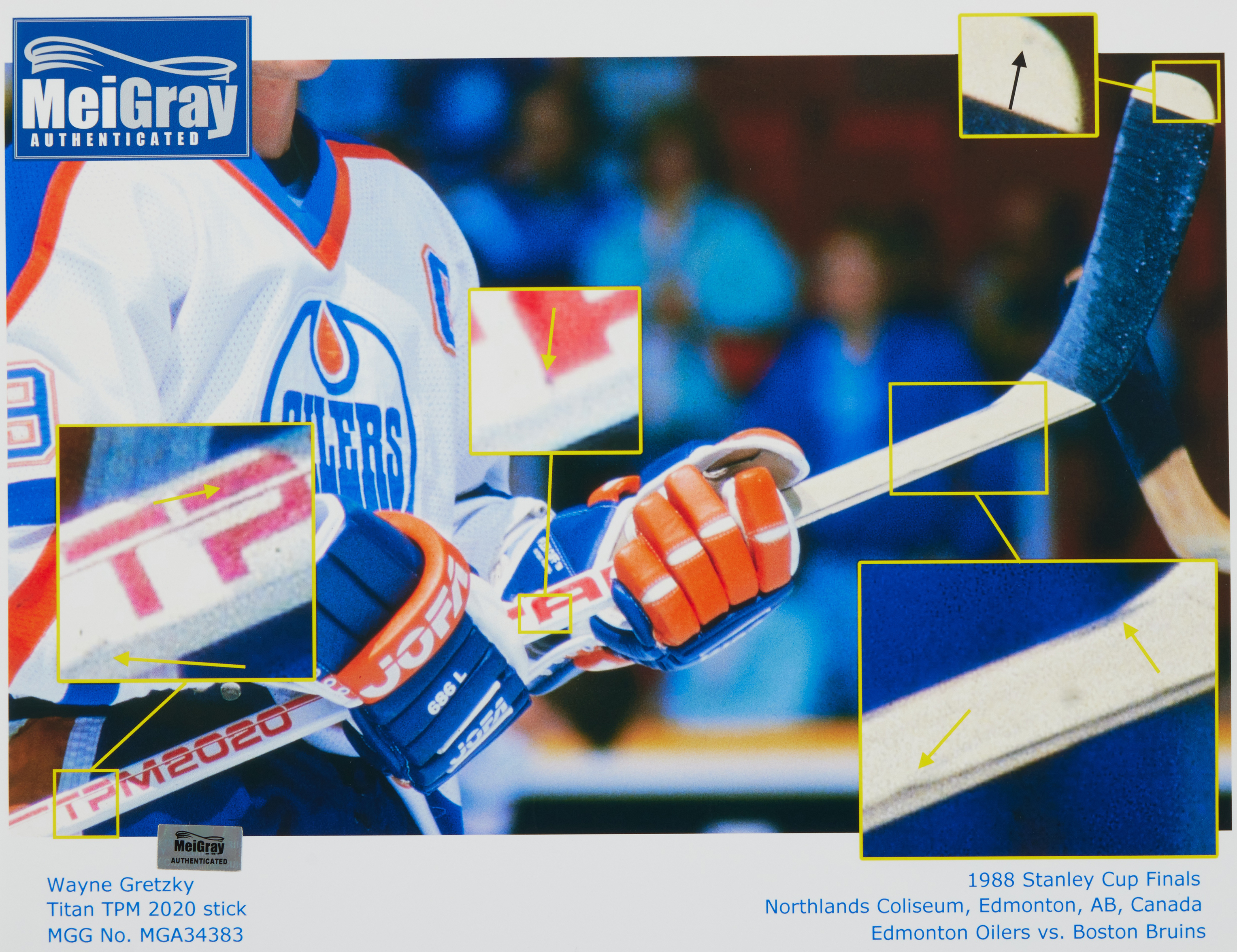 Gretzky 1988 Stanley Cup final stick up for auction