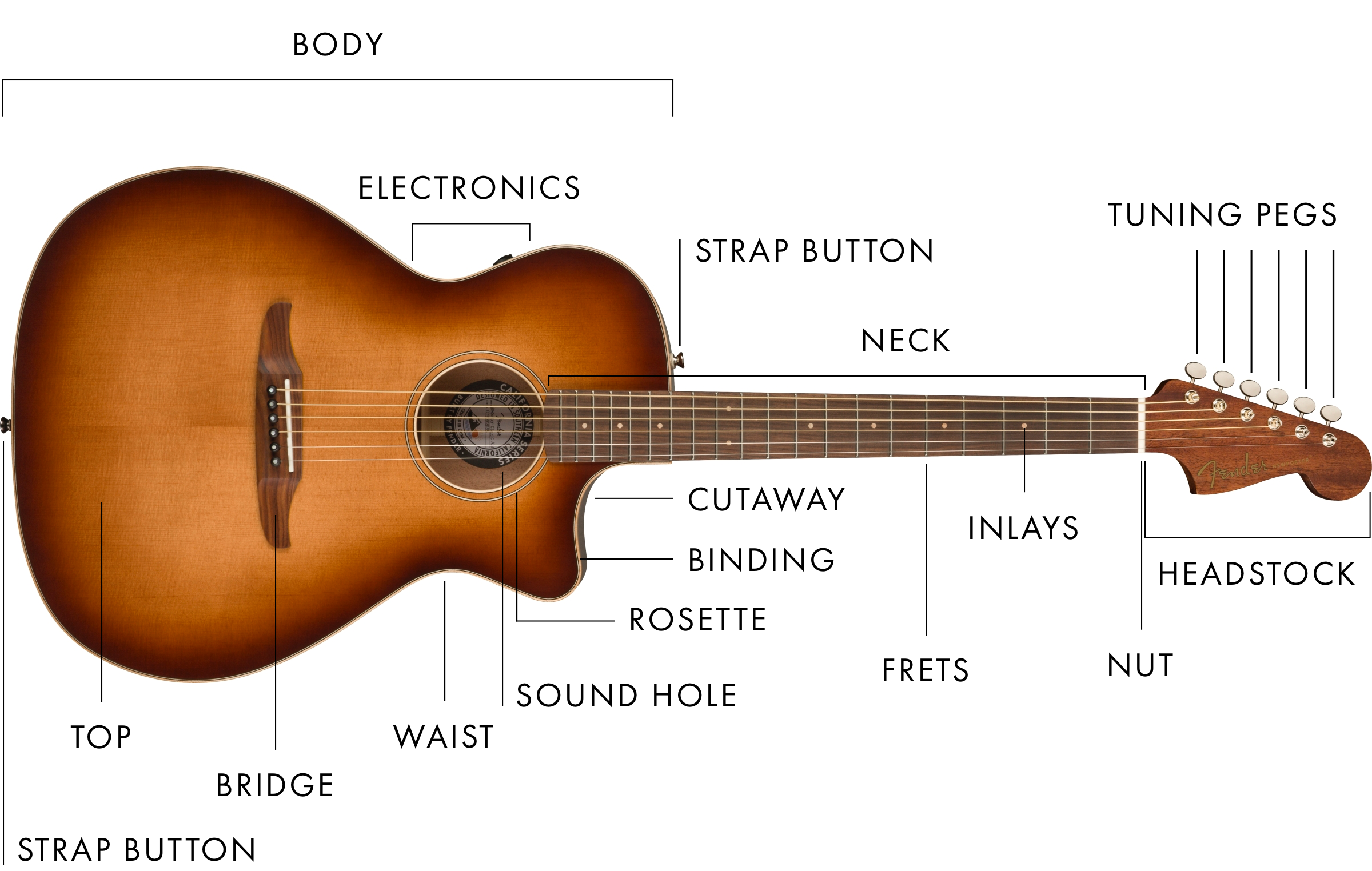 Diagram Of An Acoustic Guitar