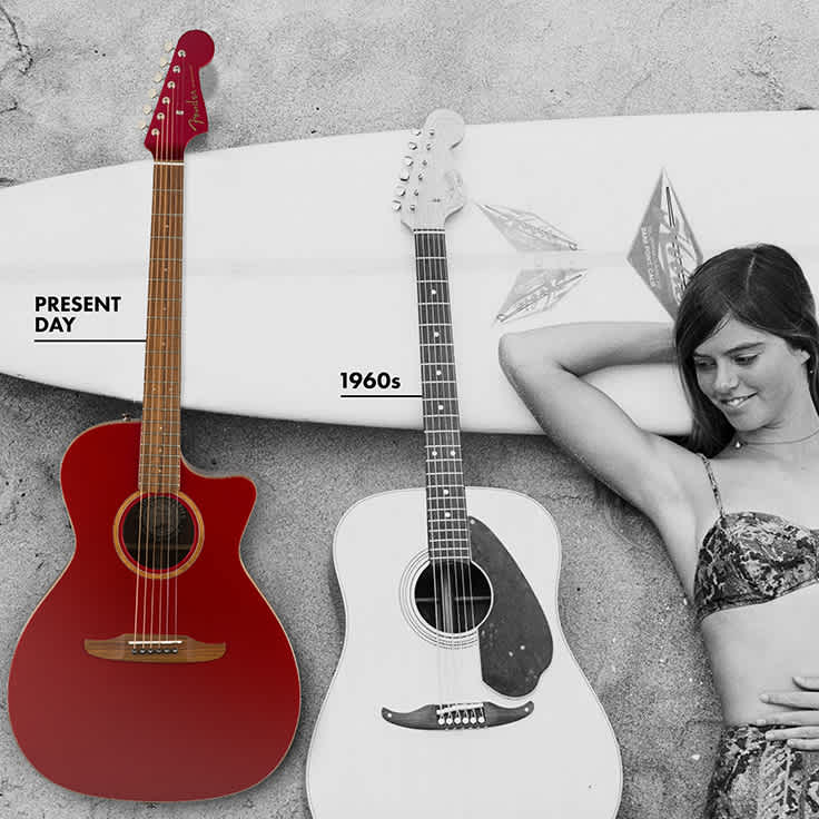 Beaches, Stages and the Silver Screen: A History of Fender Acoustic Guitars