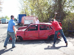 Autozertrümmern mit Adrenalinkick